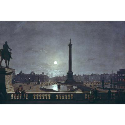 Henry Pether – Trafalgar Square by Moonlight